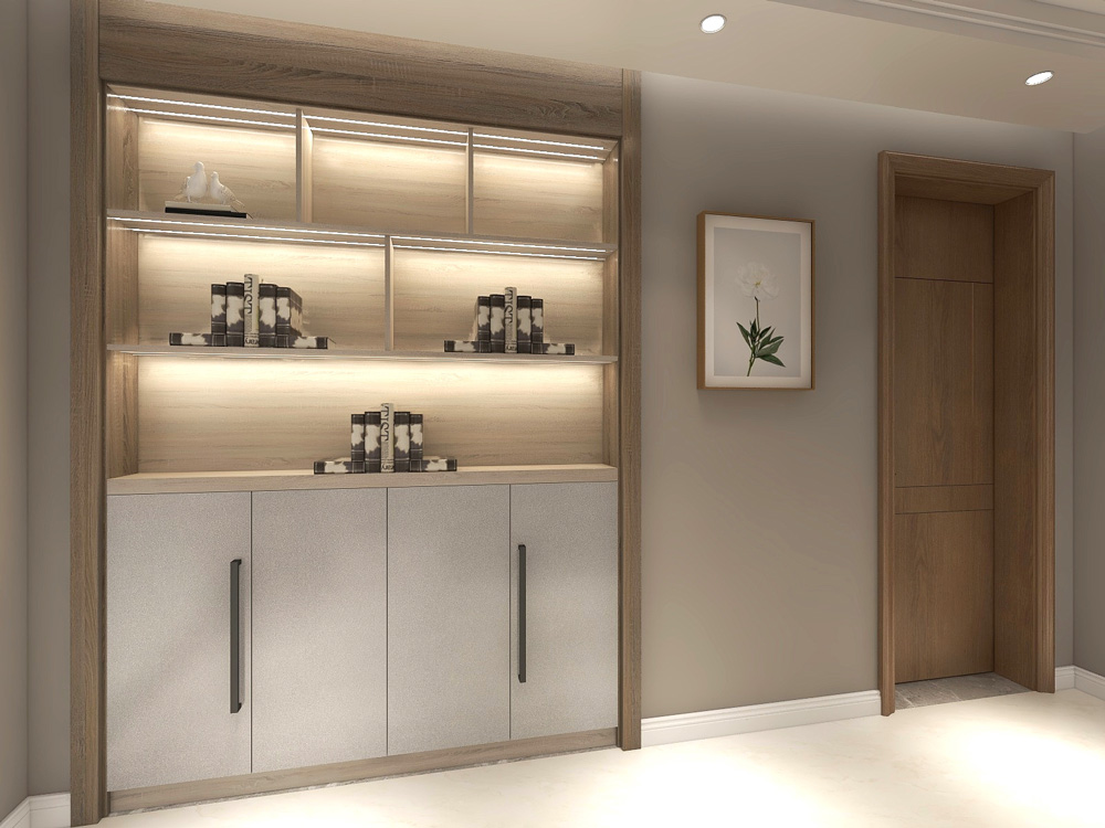 北欧气概书柜效果图